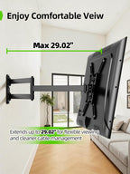USX MOUNT Long Arm TV Wall Mount for Most 32-65 Inch TVs, 29 Inch Long Extension TV Mount Swivel and Tilt, Full Motion Corner Wall Mount Tv Bracket Fit Max VESA 400 x 400mm, Up to 80 lbs