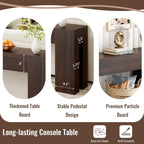 Epecoya Extra Long Sofa Console Table for Entryway Living Room, 79-Inch Farmhouse Wood Behind Couch Table, Rectangular Accent Console with Wooden Double Base for Hallway Foyer Entrance, Walnut Brown