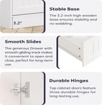 Furnify Kitchen Pantry Storage Cabinet, 71" H Farmhouse Pantry Cabinet with 4 Doors & Drawer, Freestanding Cupboard with Adjustable Shelves, Rustic Wood Cupboard for Kitchen, Dining Room, White