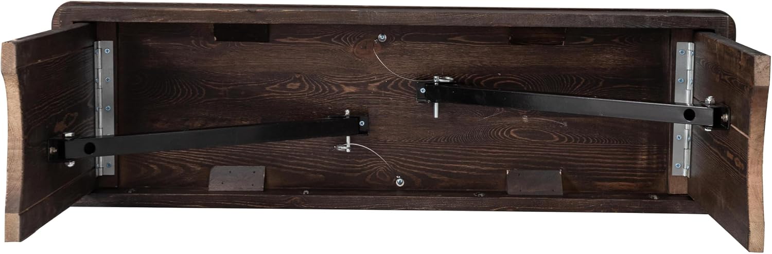 Taylor & Logan Ingles 40'' x 12'' Mahogany Solid Pine Folding Farm Bench