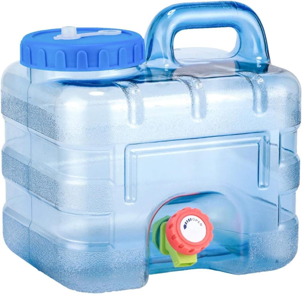 Generic 8 L Camping Water Tank with Faucet, Portable Water Storage Container with Tap for Outdoor Camping Hiking Car Travel Home Emergency Use (7.5L)