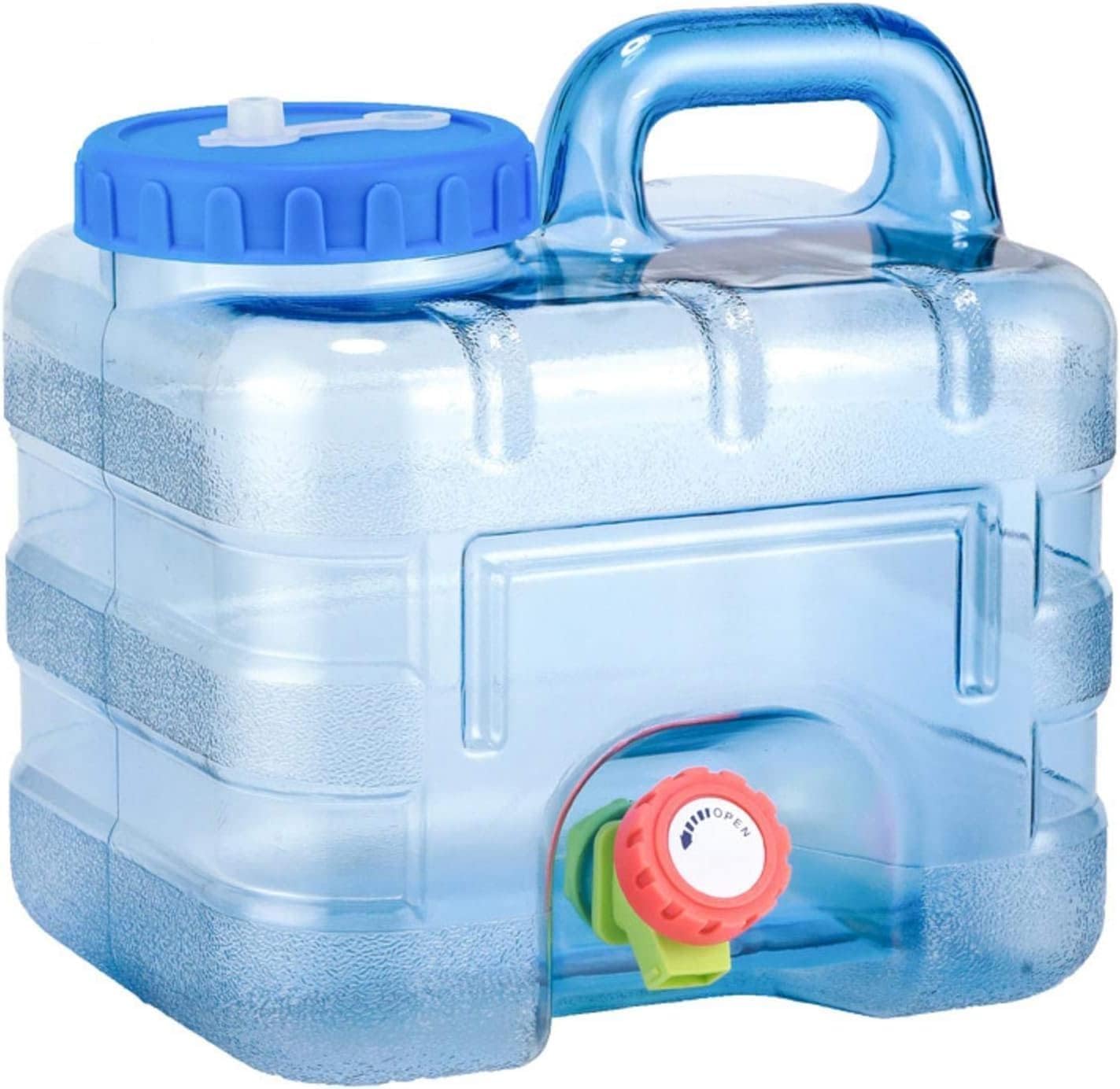 Generic 8 L Camping Water Tank with Faucet, Portable Water Storage Container with Tap for Outdoor Camping Hiking Car Travel Home Emergency Use (7.5L)