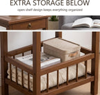 YUNMUARY-End Tables Living Room,Sofa Table, Farmhouse Side Table with Drawers,12.99 Inches Wide Small End Tables for Small Spaces,Narrow Nightstand for Bedroom.Easy Assembly.