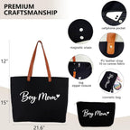Lamyba New Mom Gifts, Mama Bag Tote with Makeup Bag, Cool Gifts for Mom to be/Expecting Mom