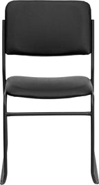EMMA + OLIVER 500 lb. Capacity High Density Black Vinyl Stacking Chair
