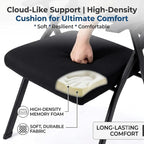 ADMLZQQ [12 Pack ] Folding Office Chair with Mesh Back, Heavy Duty Conference Room Chairs with Armres, Comfy Foldable Chair with Padded Cushion for Guest & Reception,Meeting,Classroom Training Chairs