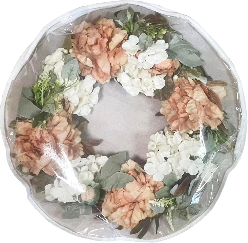Wreath Storage Container 24 inch 3 Packs with Clear Window, Large Wreath Storage Container,Lightweight Portable Container for Christmas Decorative Wreath Bag (3)