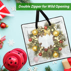 8 Pack Wreath Storage Bags, 24 Inch Clear Christmas Wreath Storage Bag with Zipper and Handles, PP Woven Holiday Decor Storage Bags