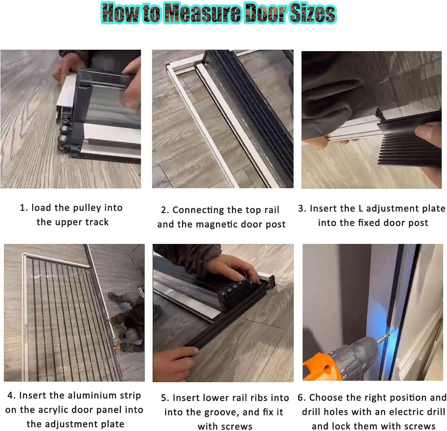 HAIXHX Retractable Stairway Partition Gate, Acrylic Panel Aluminum Frame Concertina Slide Door with Magstripe & Screws for Living Room Bathroom 135x203cm/53.1x80in