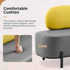 OmySalon Waiting Room Bench with Back, 55.1" Office Guest Chair, Faux Leather Upholstered Reception Seating, Lobby Bench for Beauty Salon Barbershop Airport Bank Hall Room Conference