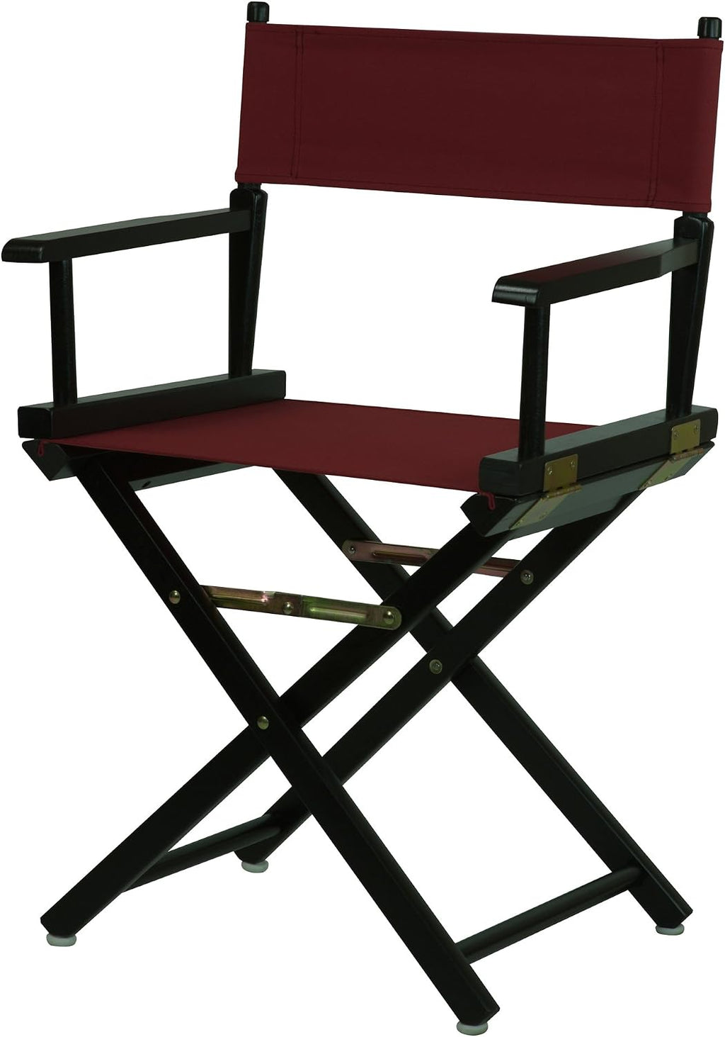 Casual Home 18" Director's Chair Black Frame with Burgundy Canvas