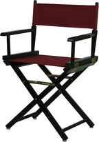Casual Home 18" Director's Chair Black Frame with Burgundy Canvas