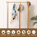ZEDODIER Belt Organizer for Closet, Heavy-Duty Rotating Belt Hanger Tie Rack Holds up to 24 Belts, Hanging Space Saving Metal Belt Holder for Closet Storage