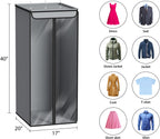 Univivi Garment Bags for Hanging Clothes, Large Clothes Storage Bags Closet Organizer with Clear Window, Premium Hanging Garment Storage Bag for Suits, Coats, Jackets, 40", 2-Pack (Grey)