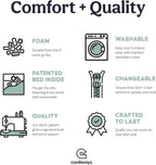 CordaRoy's Plush Bean Bag - Convertible Bean Bag Chair - Machine-Washable Plush Fabric Cover - for Basement, Living Room, Game Room, Dorm & More - Full Size - Indigo | Made in The USA