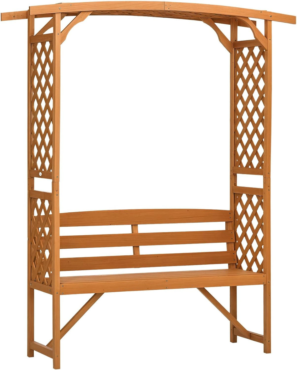 Patio Garden Bench for 2 Person for Vines/Climbing Plant, Brown