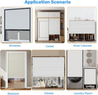 Trackless Invisible Honeycomb Folding Door, White, 24"-80" Wide, Pull Down, Space-Saving Design, Ideal for Home and Office, 20x80in (50.8x203.2cm)