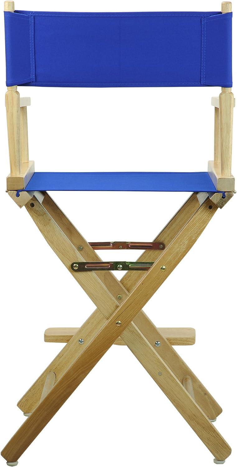 Casual Home 24" Director's Chair Natural Frame with Royal Blue Canvas, Counter Height