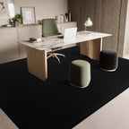 qulint Black Rug for Living Room, 8x10 Washable Rug for Bedroom with Thickened Memory-Foam, Modern Minimalist Large Carpet Solid Comfy Non Slip Carpet for College Dorm Dining Room Classroom Home Decor