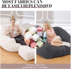 20 lbs Bean Bag Chair Refill - Premium Shredded Memory Foam & Polyfill Filler for Bean Bags, Sofa, Pillows, Stuffed Animals, Couch Cushions, Dog Beds & Ottomans - Ultra Soft Beanbag Stuffing