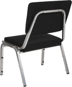 Flash Furniture HERCULES Series 1000 lb. Rated Black Antimicrobial Fabric Bariatric Medical Reception Chair with 3/4 Panel Back