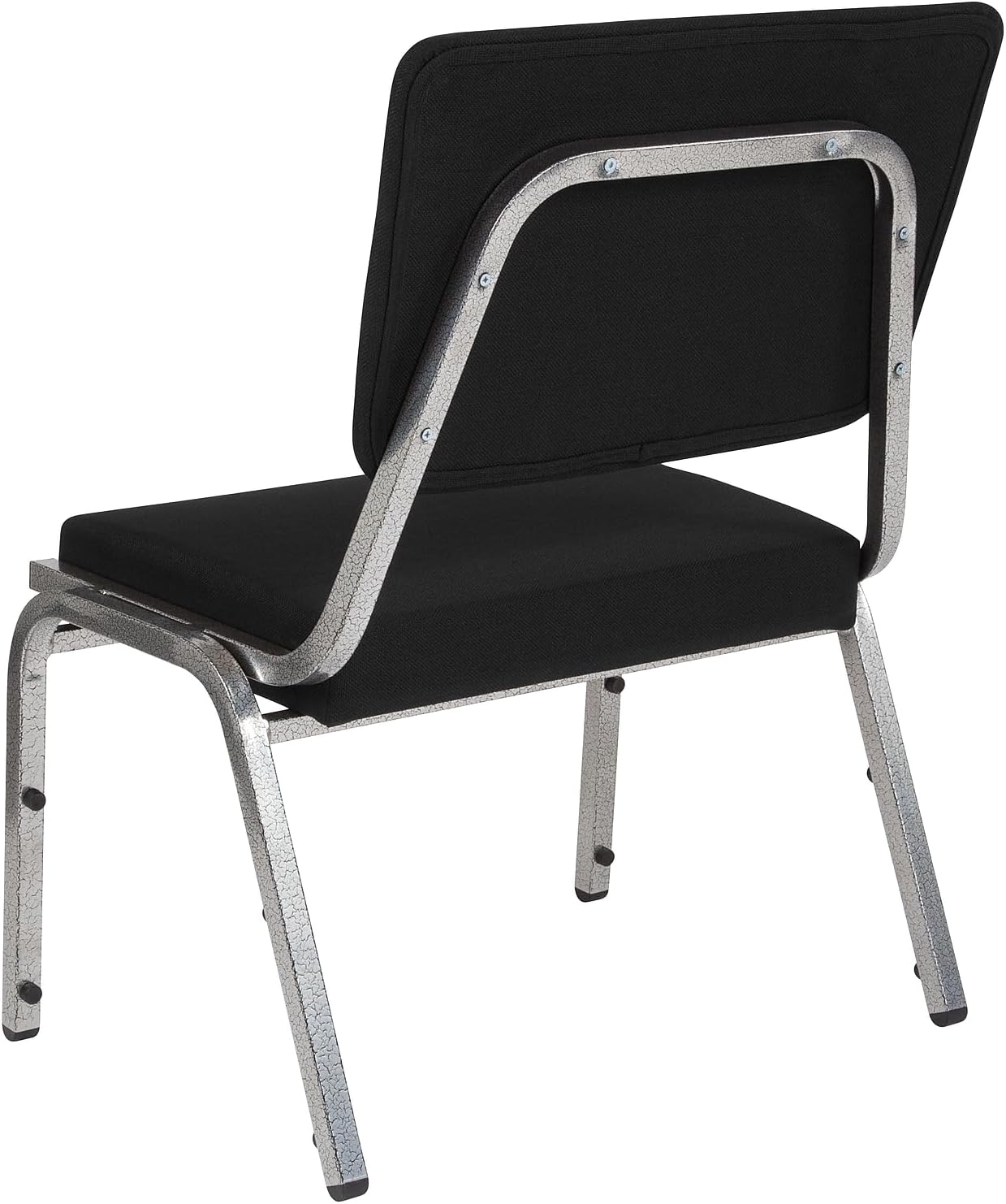 Flash Furniture HERCULES Series 1000 lb. Rated Black Antimicrobial Fabric Bariatric Medical Reception Chair with 3/4 Panel Back