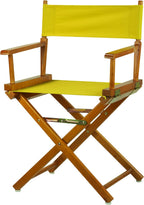 Casual Home Director's Chair ,Honey Oak Frame/Yellow Canvas,18" - Classic Height