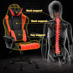 Modern Gaming Chair Ergonomic High Back PU Leather Office Chair with Lumbar Support, Red