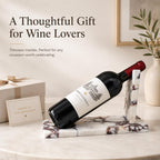 Creative Modern Marble Wine Holder Stand, Single Bottle Wine Rack Storage, Elegant Home Decor, Stylish Tabletop Display for Wine Enthusiast