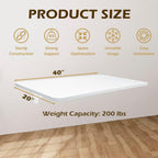 Laundry Folding Table, 40'' x 20'' Wooden Wall Mount Desk, Laundry Table for Folding Clothes, White, 40'' Length