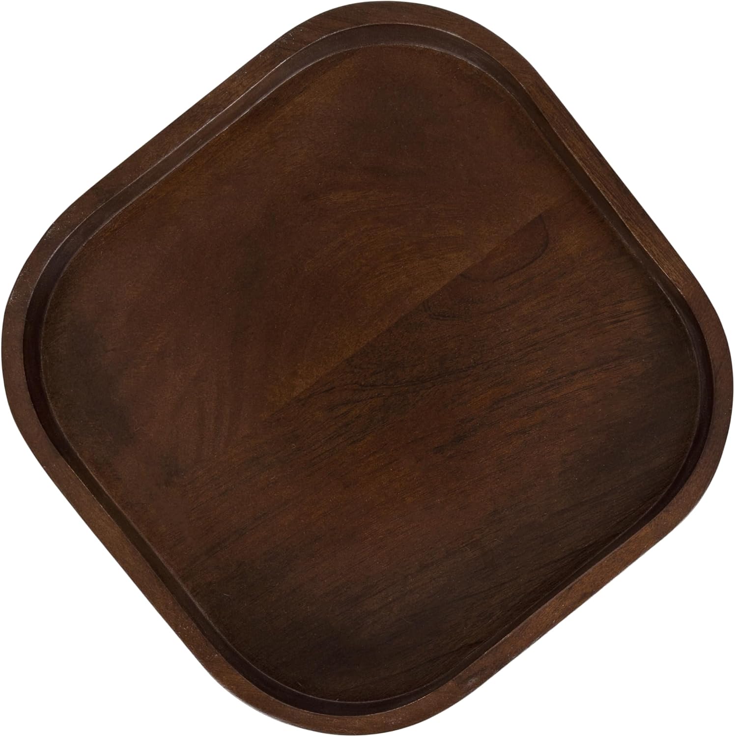 Kate and Laurel Woodrow Modern Mango Wood Square Drink Table, 10 x 10 x 24, Dark Brown, Transitional Rounded Square Mini Table for Use as Indoor Plant Stand or Wooden Living Room Accent