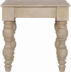 Casartis Living James French Country Side Table with Drawer (Rustic White)