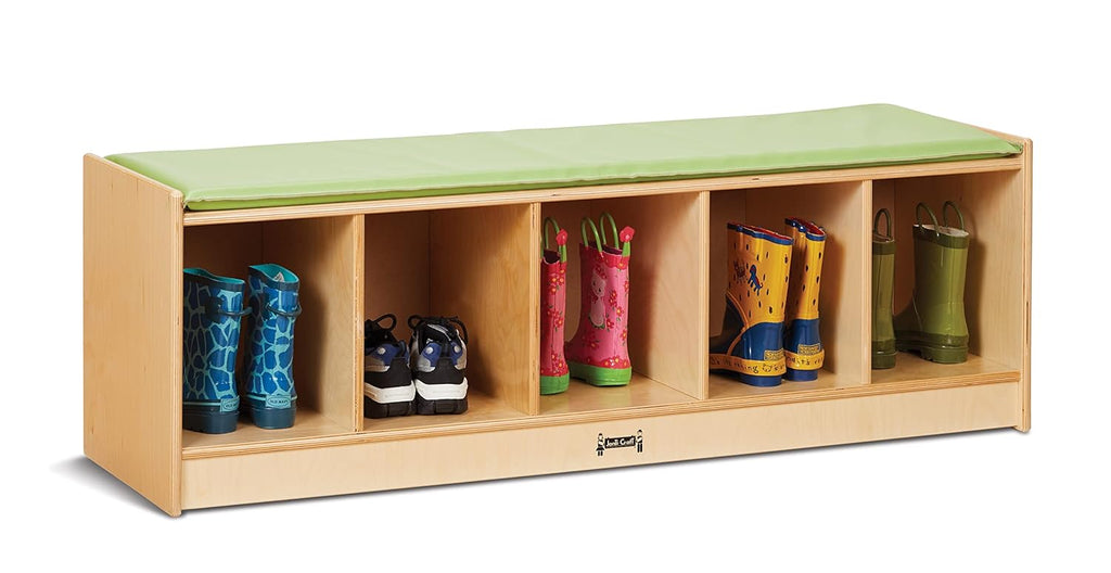 Jonti-Craft 90936JC 5 Section Bench Locker, Key Lime