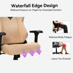 Gaming Chair - High Back Ergonomic Computer Chair with Lumbar Support, Video Game Chair-4D Adjustable Armrests,170° Reclining & 320lb Capacity,Fabric,Desert Yellow