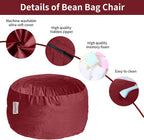 4FT Bean Bag Chair, Large Bean Bag with Filling, Memory Foam Bean Bags with Ultra Soft Washable Dutch Velvet Cover for Living Room, Bedroom and Gaming Room -4 Foot, Red