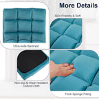 Floor Chair with Back Support and 6 Adjustable Positions Padded Sleeper Bed and Meditation Chair for Adults(Blue)