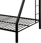 Sandy Black Twin XL,Queen Bunk Bed with Built in Ladder