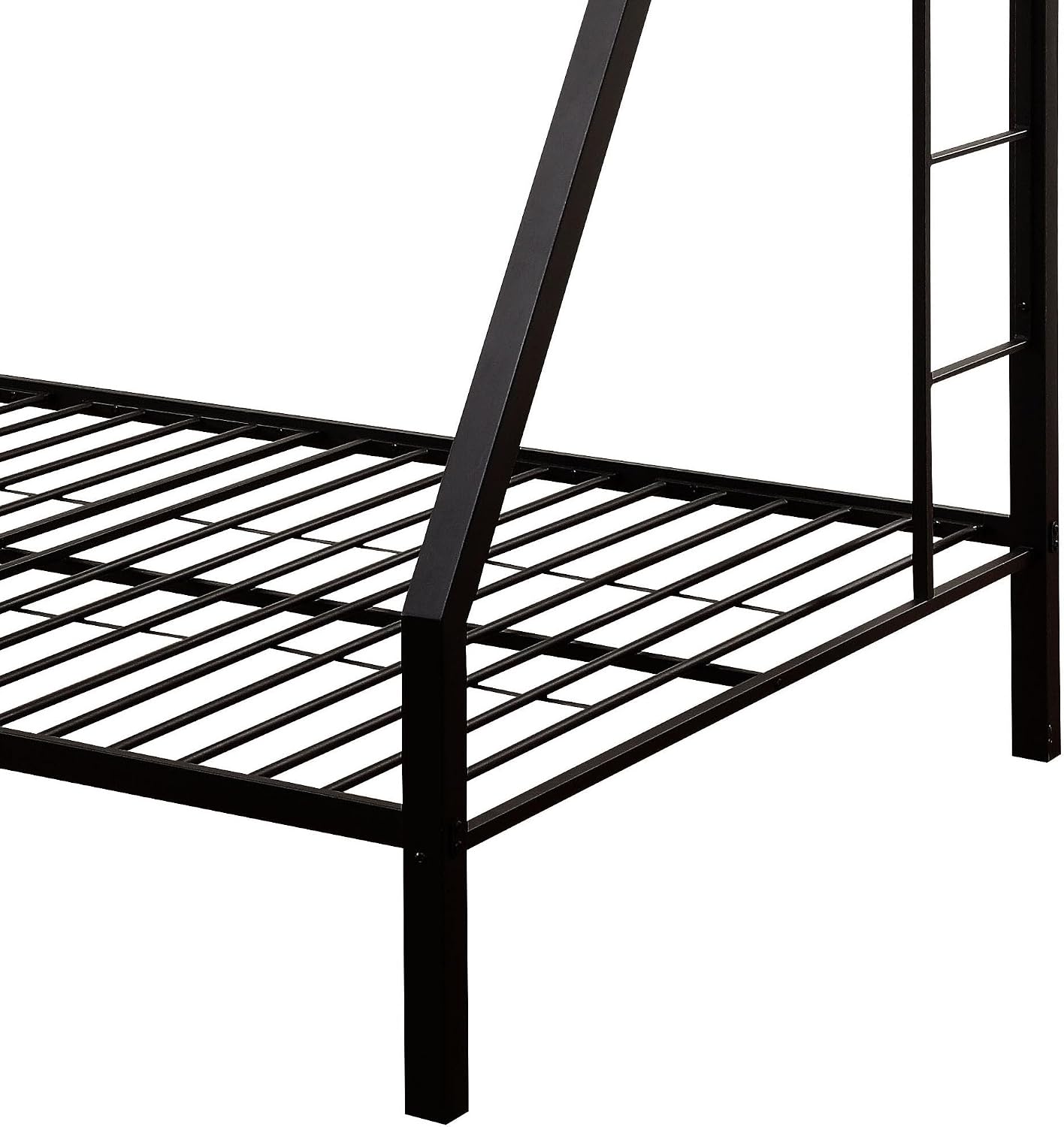 Sandy Black Twin XL,Queen Bunk Bed with Built in Ladder