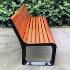 Patio Benches for Outdoors Nordic Outdoor Park Bench with Backrest Metal Square Garden Viewing Seat Beach Chair Shopping Mall Rest Garden Benches for Outdoors