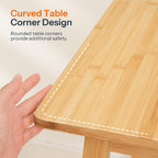 HOOBRO Bamboo Dining Table, Square Dining Table for 2, 27.6" Kitchen Table for Small Space, Writing Table, Easy to Assemble, for Dining Room, Living Room, Office, Kitchen, Natural YL70CZ01G1