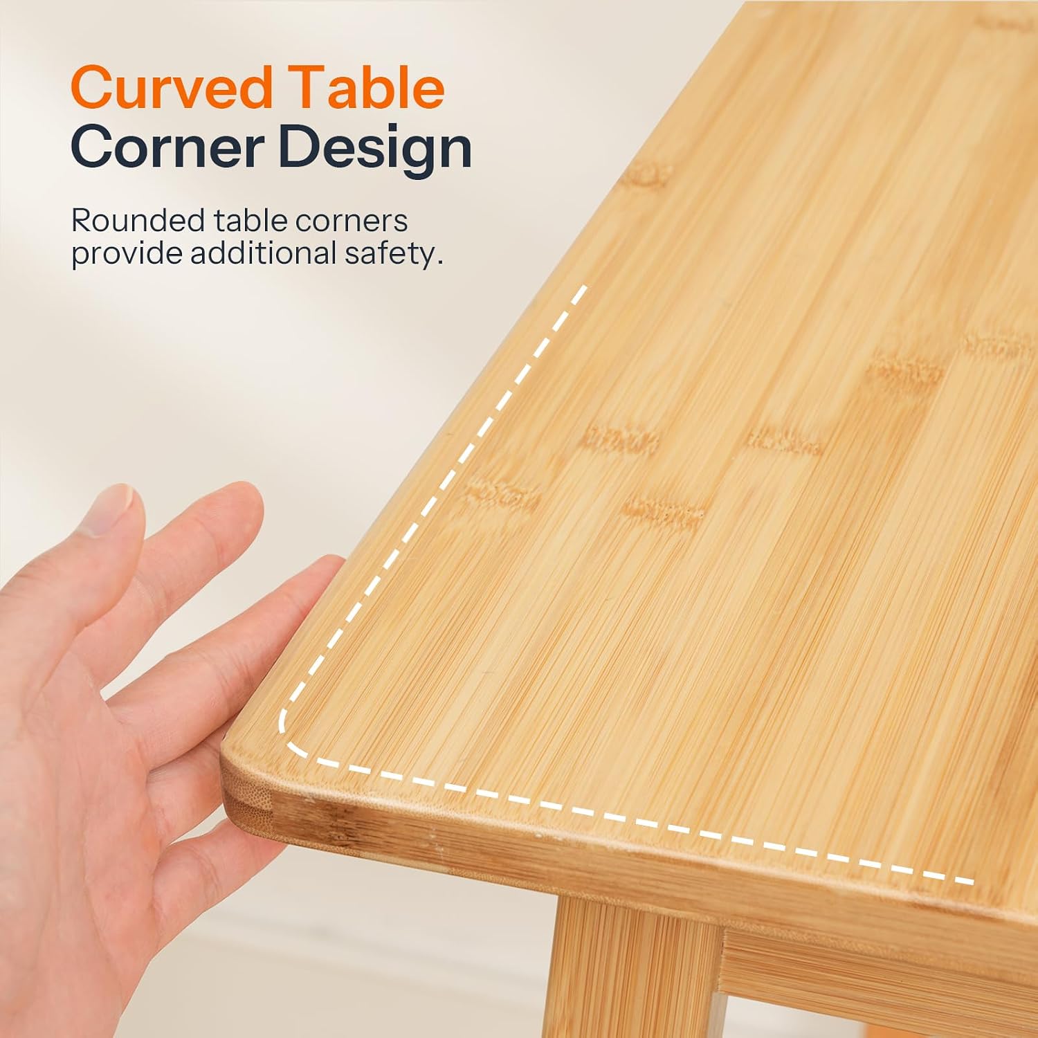 HOOBRO Bamboo Dining Table, Square Dining Table for 2, 27.6" Kitchen Table for Small Space, Writing Table, Easy to Assemble, for Dining Room, Living Room, Office, Kitchen, Natural YL70CZ01G1