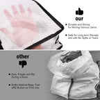 2 Pack 25 inches Wreath Storage Container,Extra Large Transparent Rectangular Christmas Ornament Storage Bags with Zipper and Handles,Perfect for Wreaths,Garlands,Gifts,Waterproof,Foldable