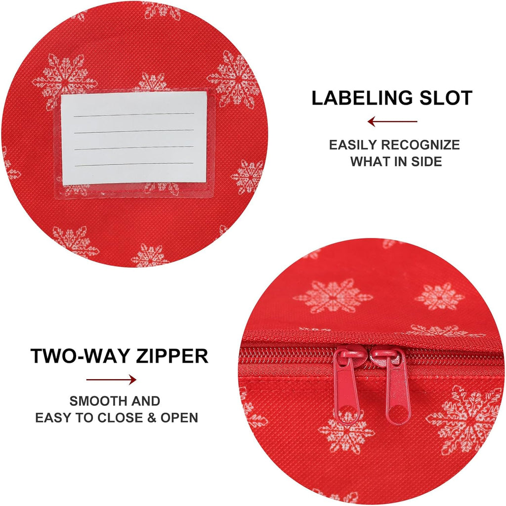 Christmas Wreath Storage Container - 30 Inch Wreath Storage Organizer bag -Durable Handles - Holiday and Seasonal Wreath Storage Bags - 1 Pack