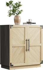 SICOTAS Sideboard Buffet Cabinet with Storage - Modern Farmhouse Credenza with Doors and Adjustable Shelves Fluted Kitchen Buffet Storage Cabinet Coffee Bar Cabinet for Kitchen, Dining Room, Entryway
