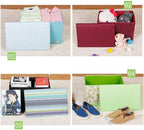 Storage Stool Creative Toy Box Pouffe Ottoman Chairs Simple Folding Seat Footstool (Color : Green)