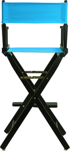 Casual Home 230-02/021-27 Director Chair 30" - Bar Height BlackFrame/Turquoise Canvas