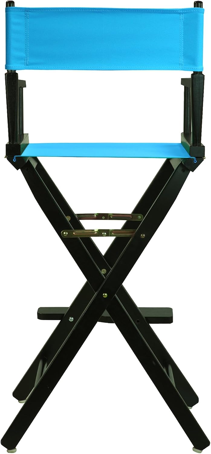Casual Home 230-02/021-27 Director Chair 30" - Bar Height BlackFrame/Turquoise Canvas