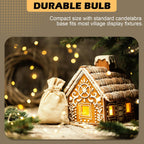 3 Packs E12 120V Light Bulbs for with Various Miniature Village Buildings and Accessories