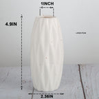 Set of 4 Small White Ceramic Vases Table Flower Vase Modern Decorative Vases for Pampas Grass, Small Vase for Home Living Room Dining Table Farmhouse Office Decor-4.9inch High