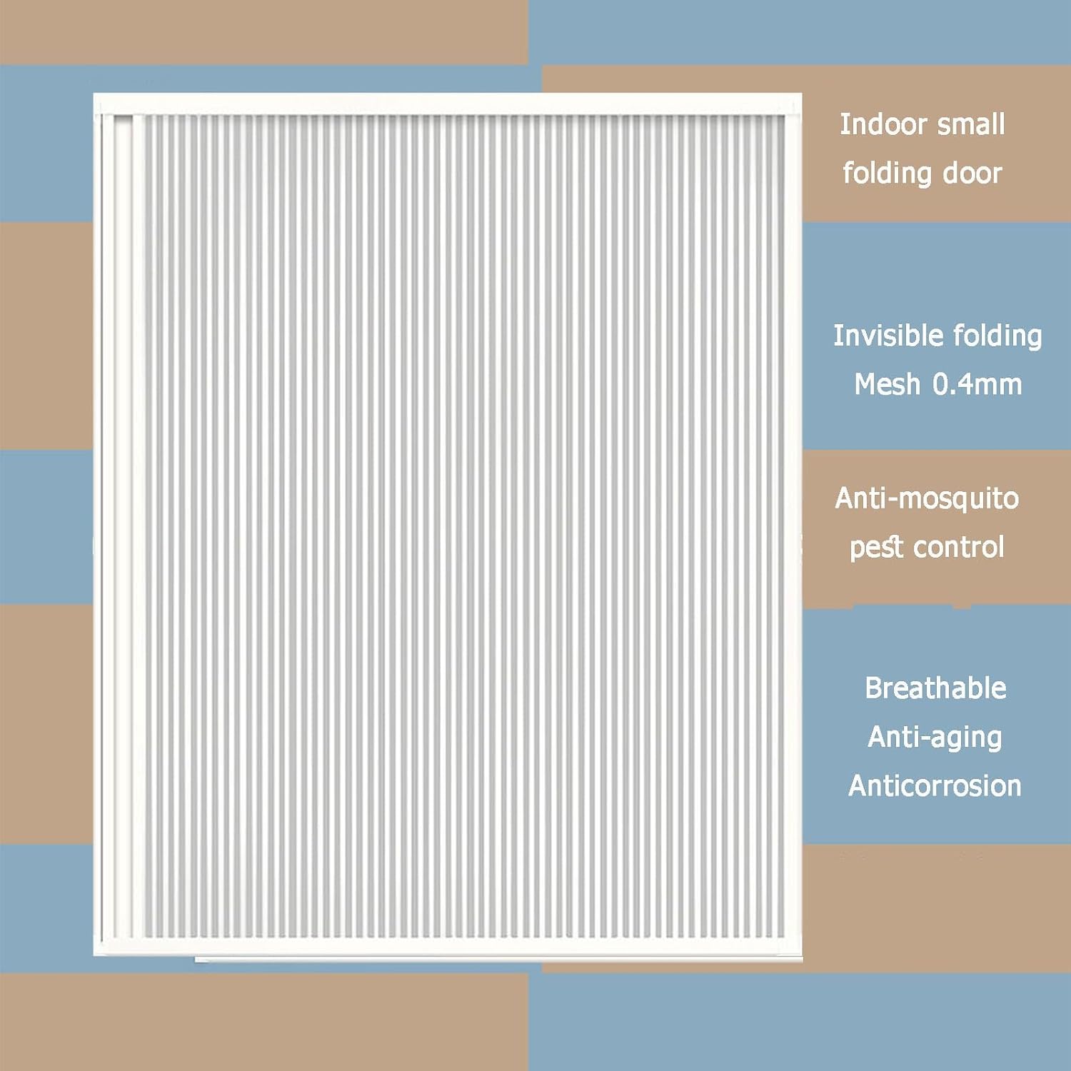 Folded Shutter Cabinet Door Roll Up Doors Waterproof Accordion Tambour for Kitchen, RV, Motorhome, Office, Hotel(50x50 cm)